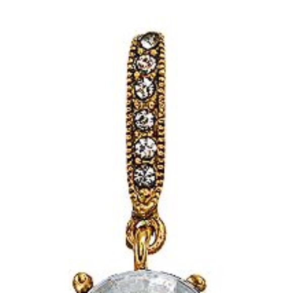 JUICY COUTURE Earrings Crystals Gold Statement Party - Picture 3 of 3